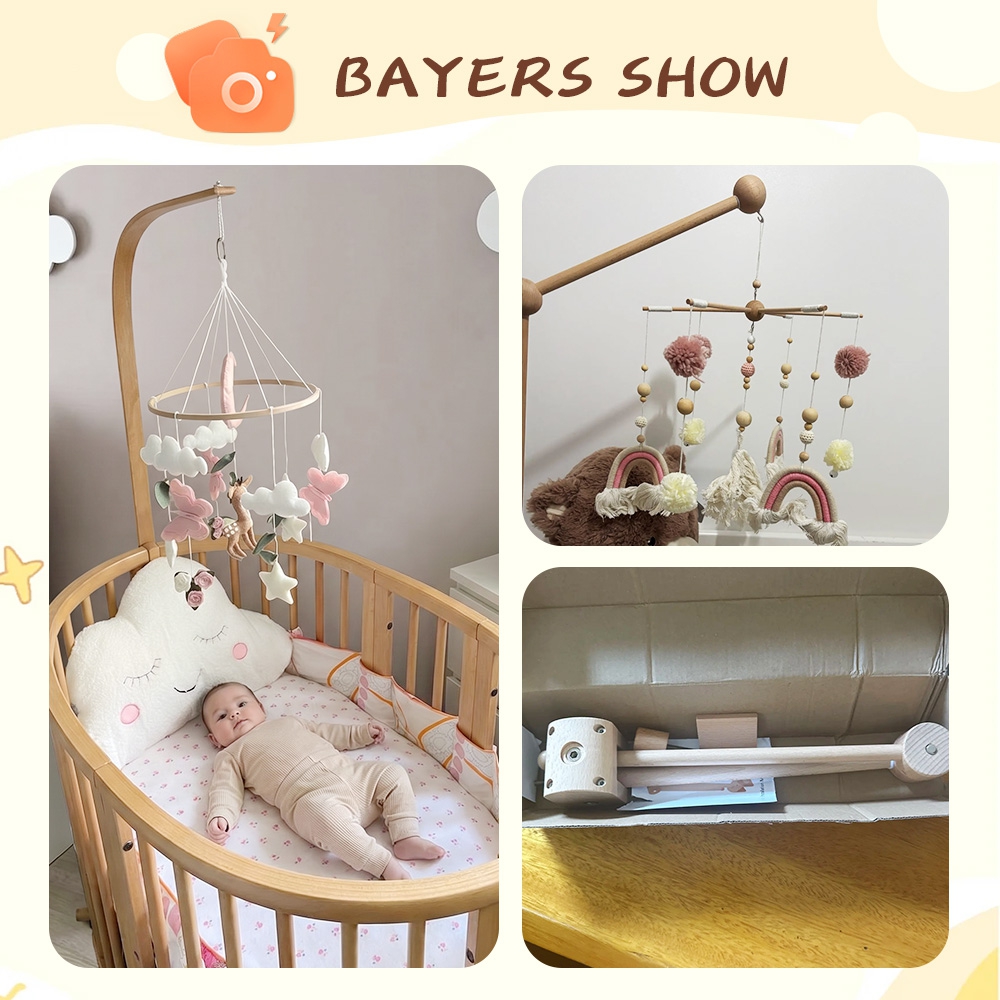 Crib Mobile Musical - Crib Mobile Bed Bell Wooden Baby