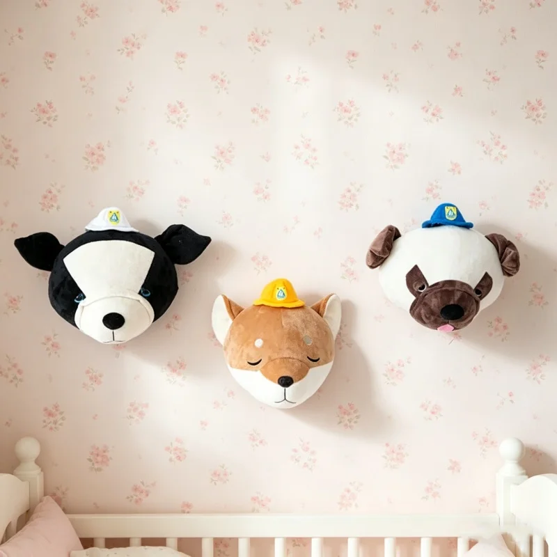 Baby Nursery Hanging Decor - Stuffed 3D Akita Dog Head Wall