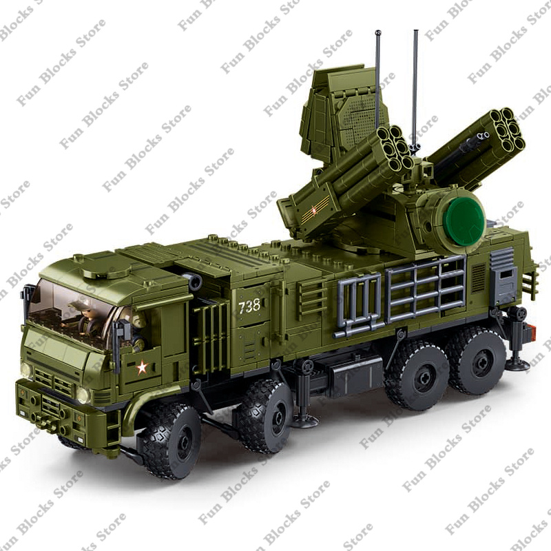 Lego Set Creator - SLUBAN Military Antiaircraft Missile Vehicle Pantsir