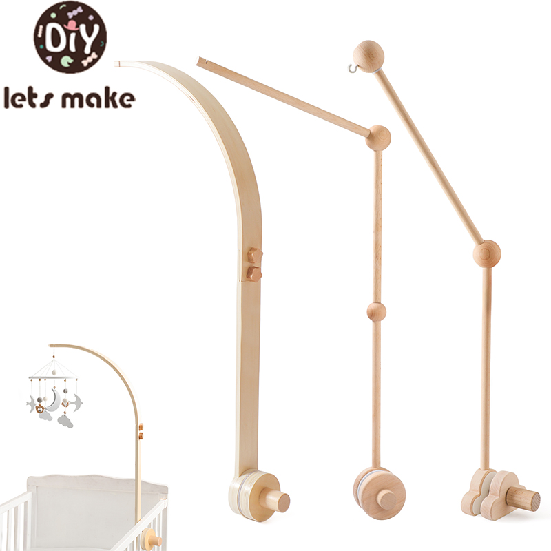 Crib Mobile Musical - Baby Wooden Bed Bell Bracket Mobile