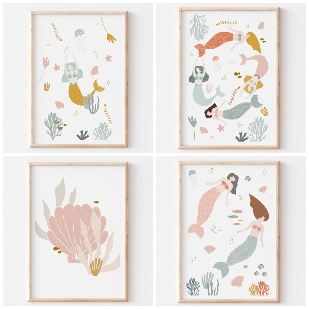 Baby Nursery Themes - Boho Nursery Ocean Themed Pink Sea
