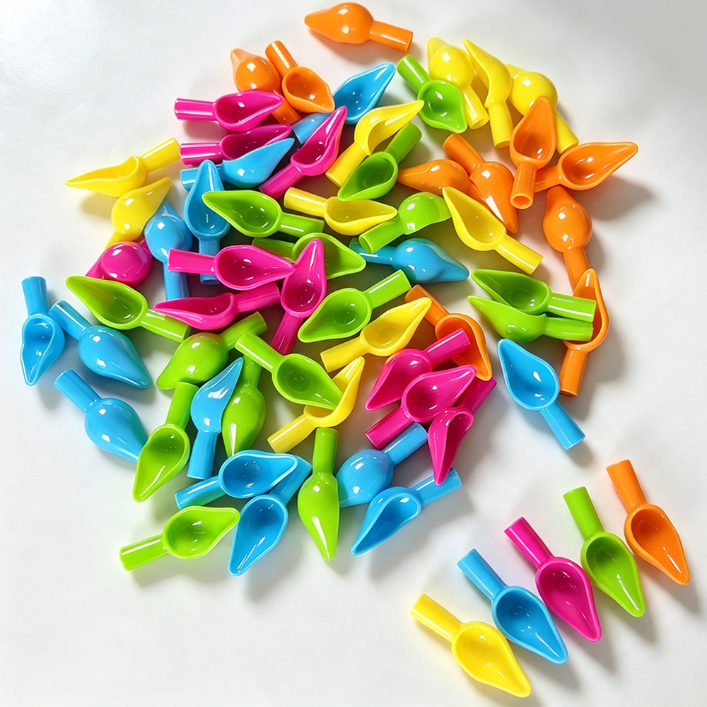 Baby Food Processor - Mini Colorful Plastic Feeding Spoon, Can