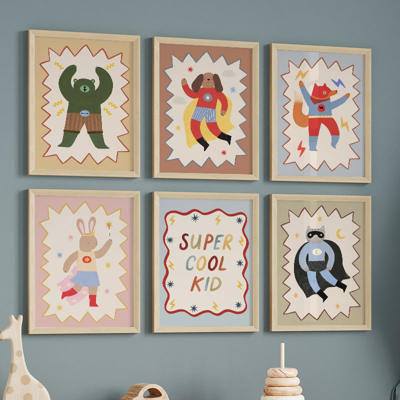 Baby Nursery Images - Funny Cartoon Super Cool Kid Nursery
