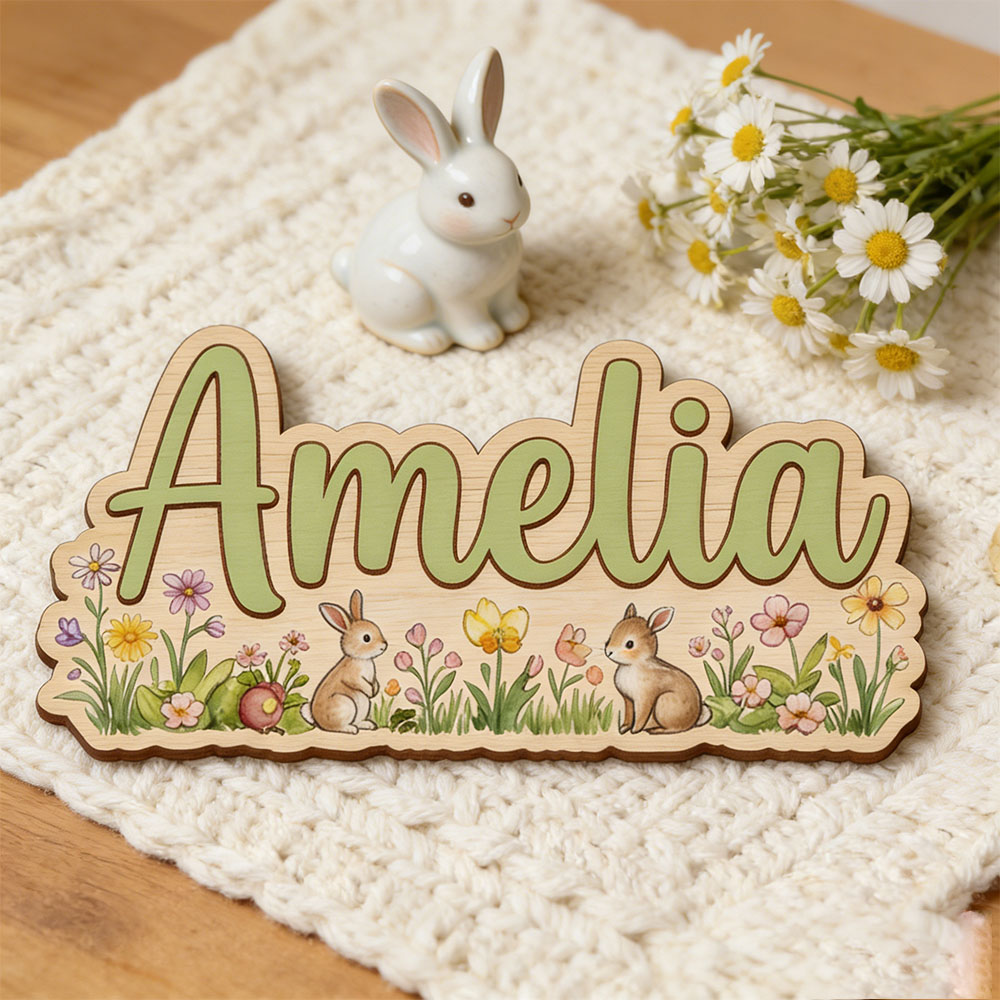 Personalized  'Two Bunnies Wil - Baby Nursery Themes 评论和价格