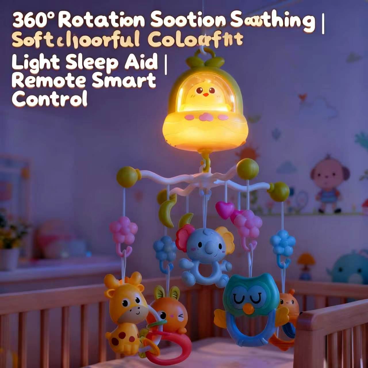 360° Bird Musical Remote Contr - Crib Mobile Musical 评论和价格