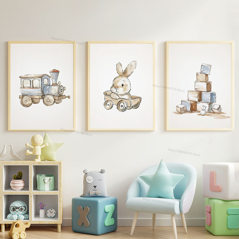 Nordic Style Cartoon Bear Hors - Baby Nursery Themes 评论和价格