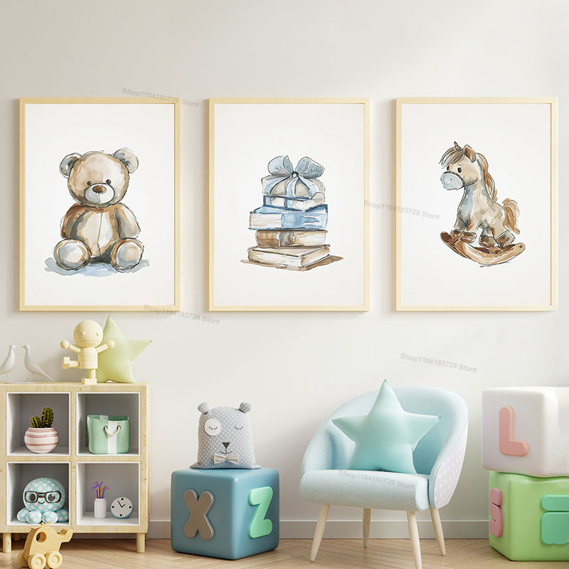 Nordic Style Cartoon Bear Hors - Baby Nursery Themes 评论和价格