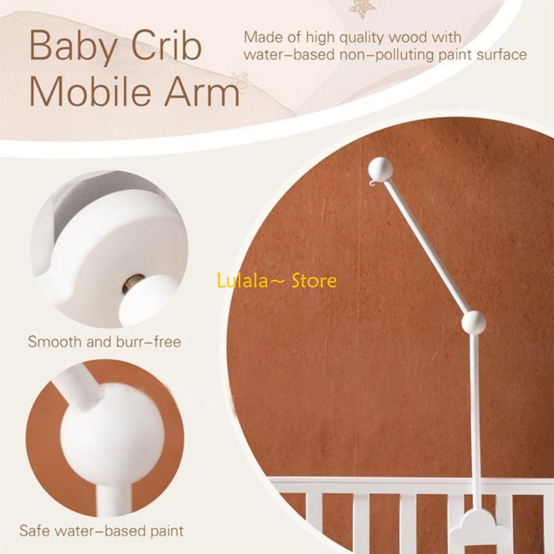 Y4QA Crib Hanging Holder Woode - Crib Mobile Musical 评论和价格
