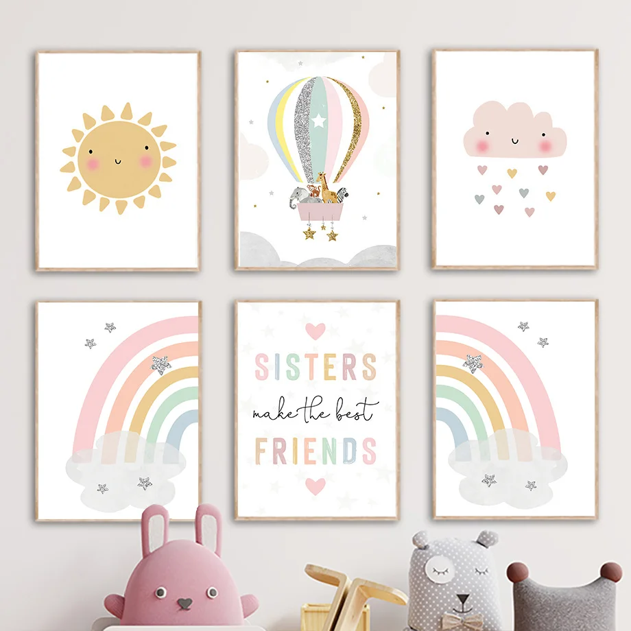 Giraffe Elephant Hot Balloon S - Baby Nursery Hanging Decor 评论和价格
