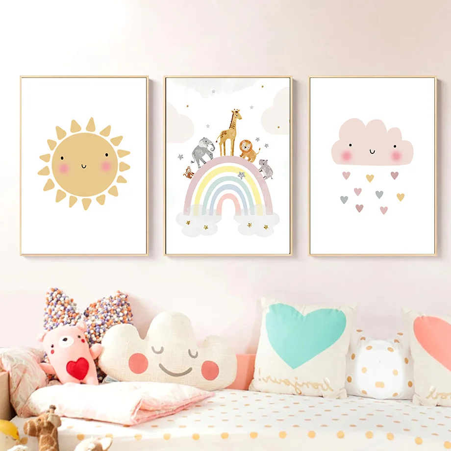 Giraffe Elephant Hot Balloon S - Baby Nursery Hanging Decor 评论和价格