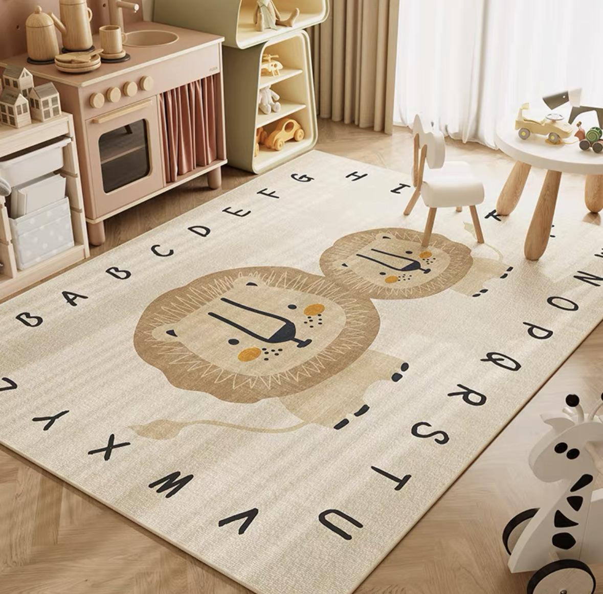VIKAMA Neutral Cartoon Lion Ba - Baby Nursery Mat 评论和价格
