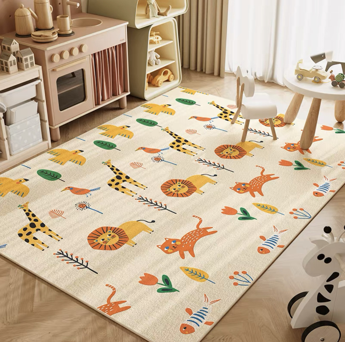 VIKAMA Neutral Cartoon Lion Ba - Baby Nursery Mat 评论和价格