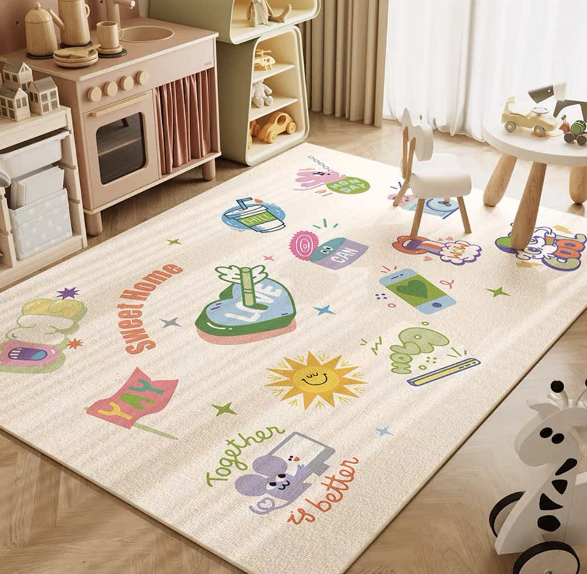 VIKAMA Neutral Cartoon Lion Ba - Baby Nursery Mat 评论和价格