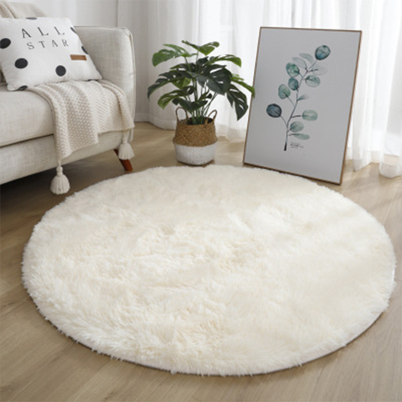 Super Soft Fluffy Round Rug Pl - Baby Nursery Mat 评论和价格