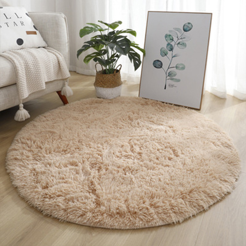 Super Soft Fluffy Round Rug Pl - Baby Nursery Mat 评论和价格