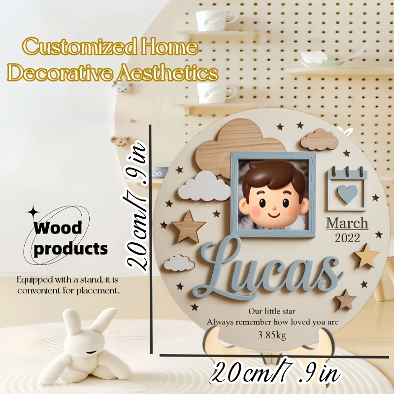 Personalized Baby Photo Frame, - Baby Nursery Toy 评论和价格