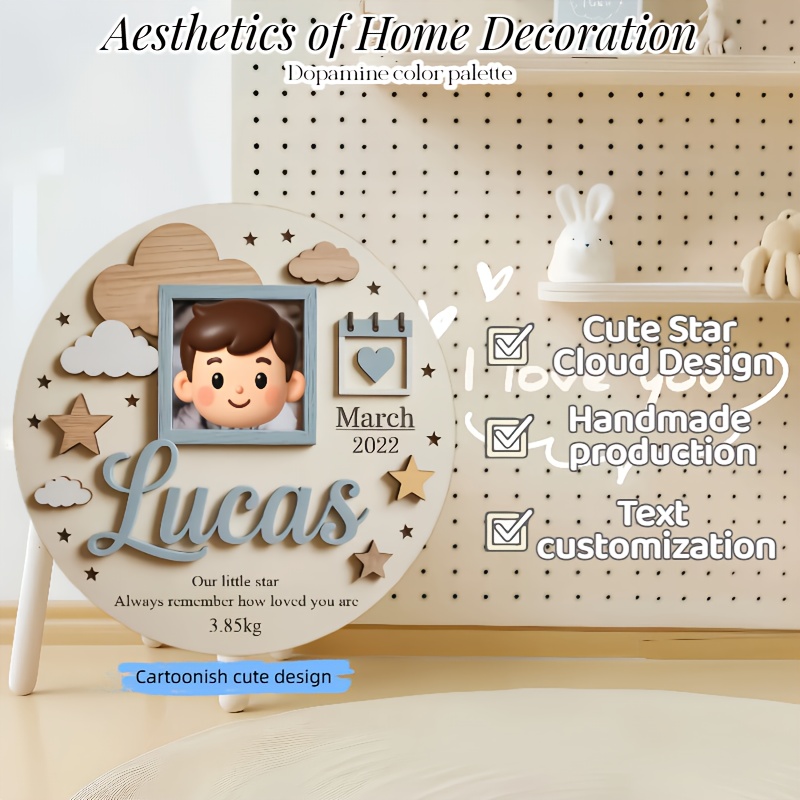 Personalized Baby Photo Frame, - Baby Nursery Toy 评论和价格