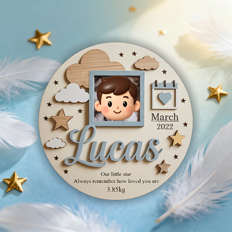 Personalized Baby Photo Frame, - Baby Nursery Toy 评论和价格