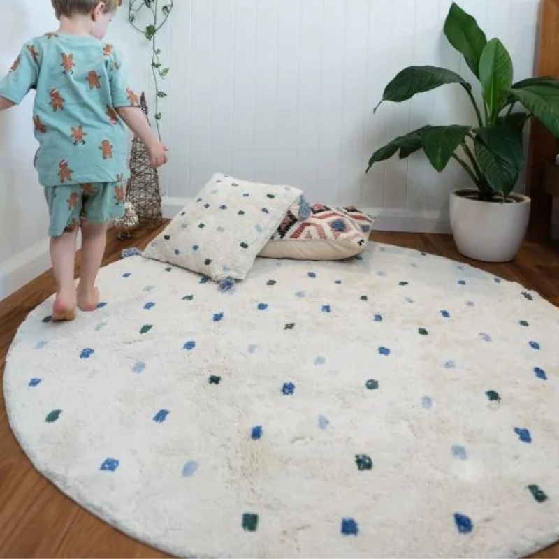 Dot Fluffy Carpet Living Room  - Baby Nursery Mat 评论和价格