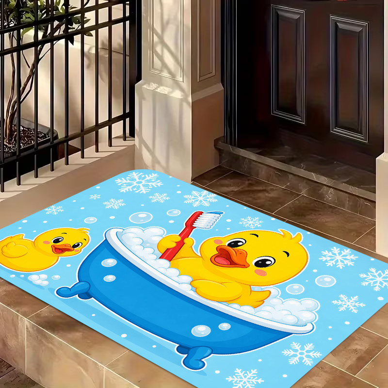 Cute Yellow Duck Bath Flannel  - Baby Nursery Mat 评论和价格