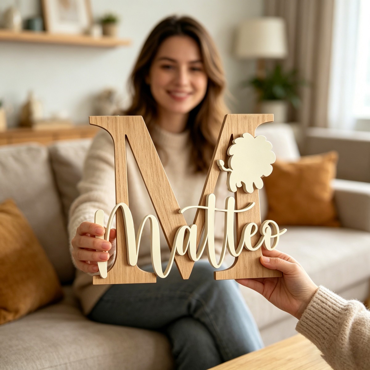 1Pc Custom Lion Name & Initial - Baby Nursery Toy 评论和价格