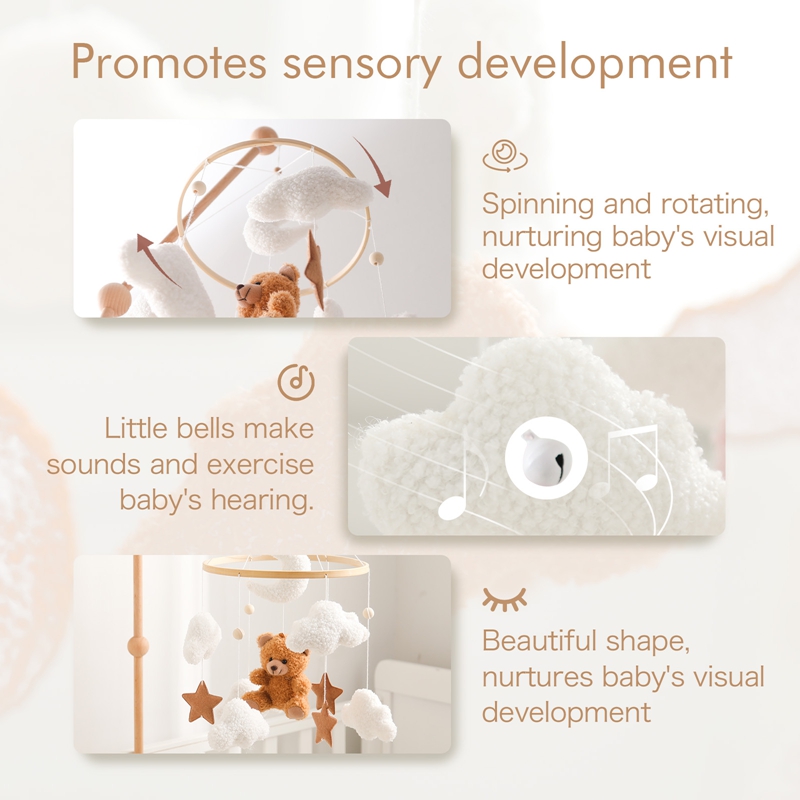Teddy Bear Crib Mobile – 360°  - Crib Mobile Musical 评论和价格