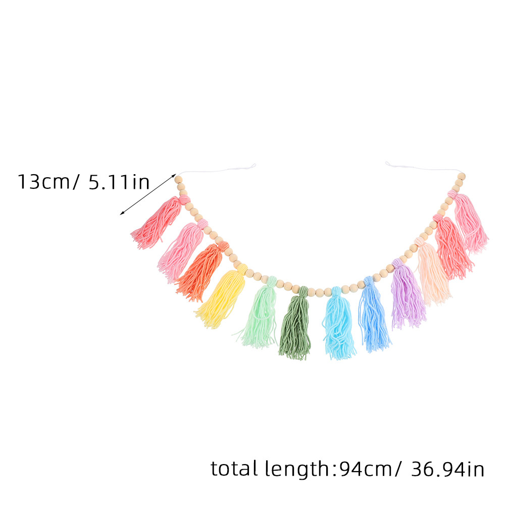 2Pcs Boho Pastel Tassel Garlan - Baby Nursery Hanging Decor 评论和价格