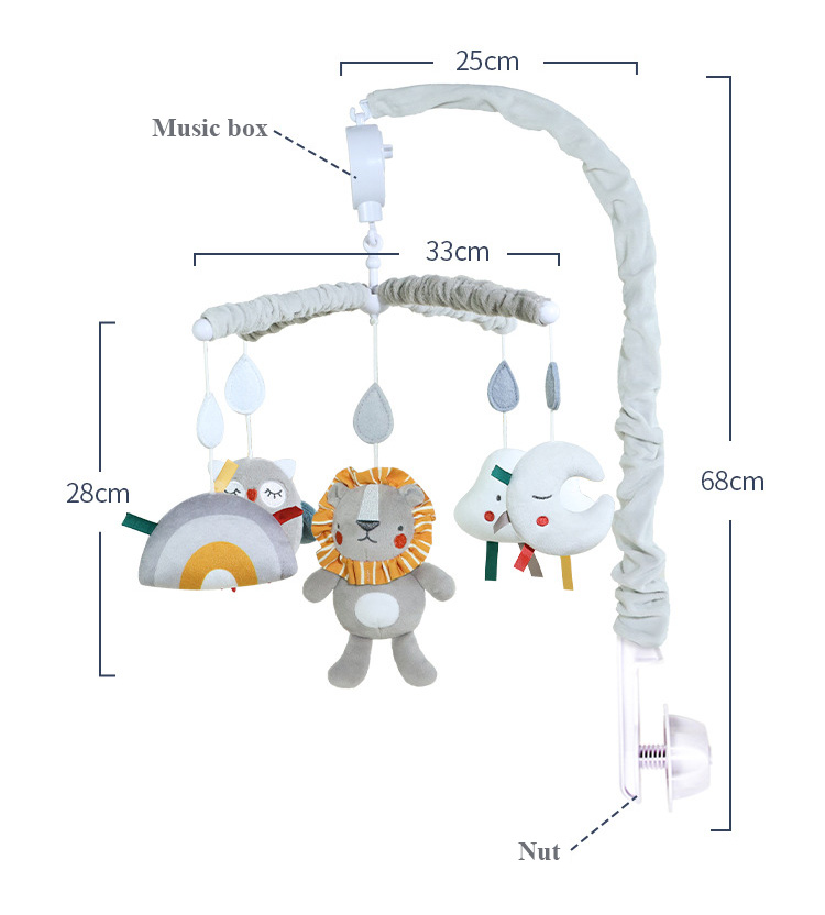Baby Crib Mobile Bed Bell Ratt - Crib Mobile Musical 评论和价格