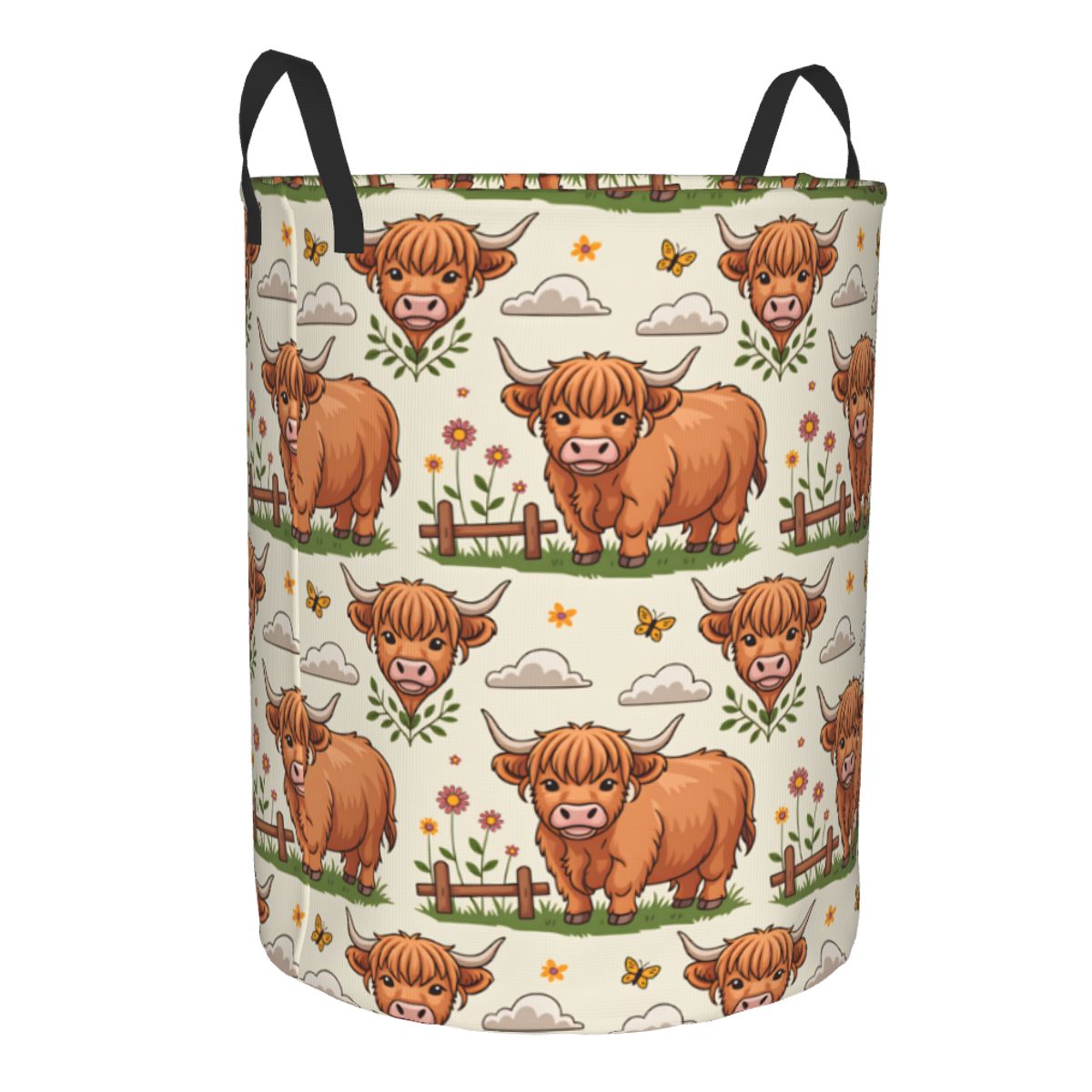 Cartoon Highland Cows Laundry  - Baby Nursery Laundry Basket 评论和价格
