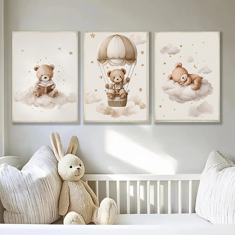 3pcs/set Bohemian Teddy Bear A - Baby Nursery Images 评论和价格